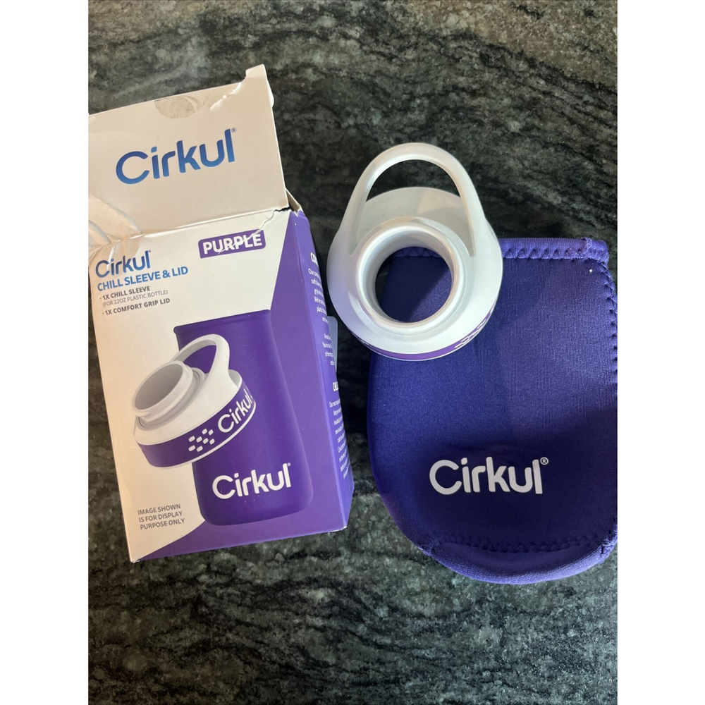 Sleeve & Comfort-Grip Lid for 22oz Bottle, Purple